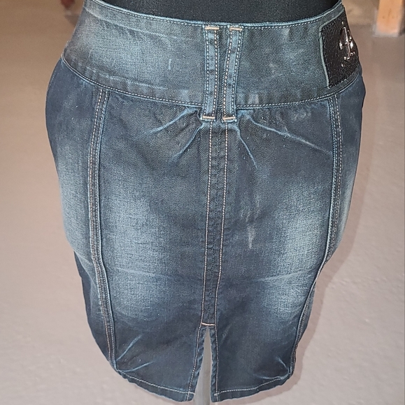 SILVIAN heach , mini denim skirt with cargo pockets size S - Picture 5 of 13